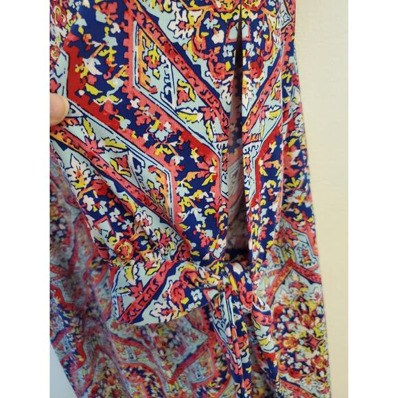 Chico’s Medallion Shift Dress Tie Sleeves Stretchy No Iron Women’s Sz 3 16-18‎ - Picture 5 of 5